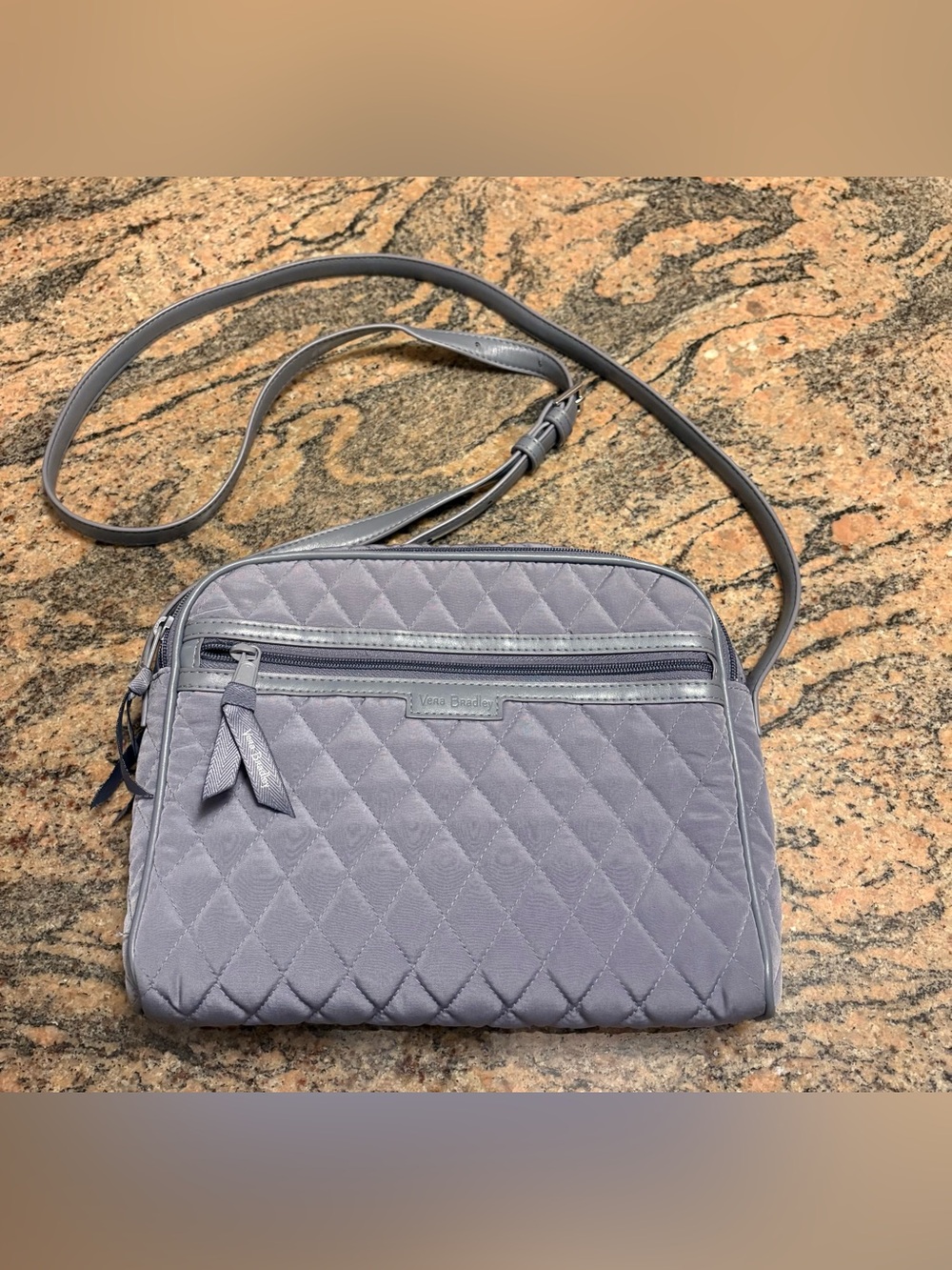 Vera Bradley Quilted Crossbody Bag Gray